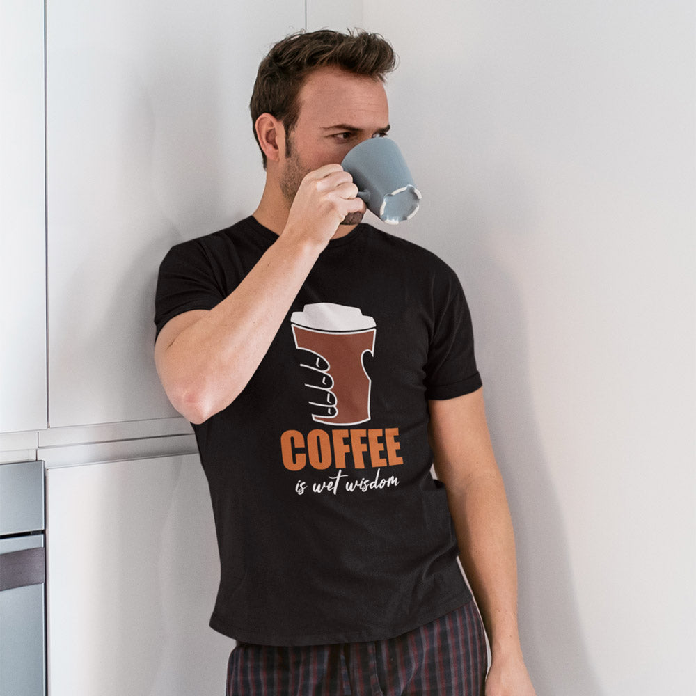 Coffee Is Wet Wisdom Men T-shirt