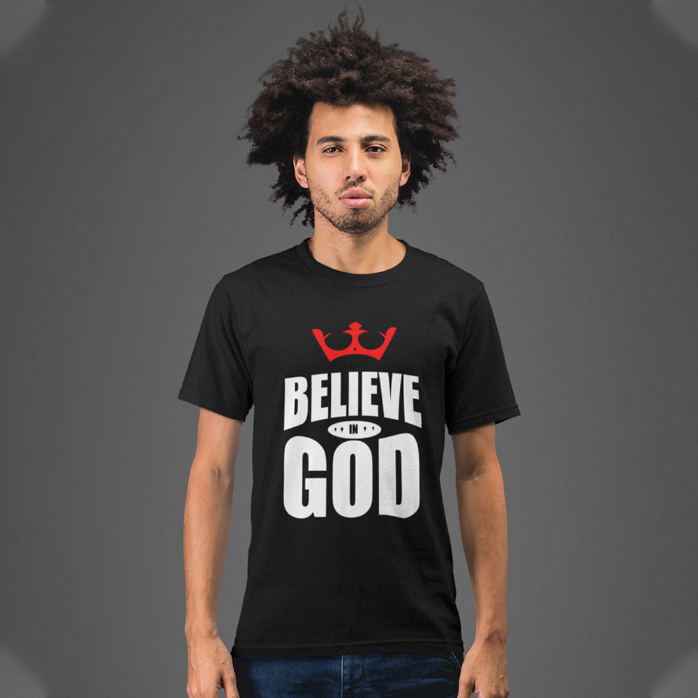 Believe In God Christian Themed Men T-shirt