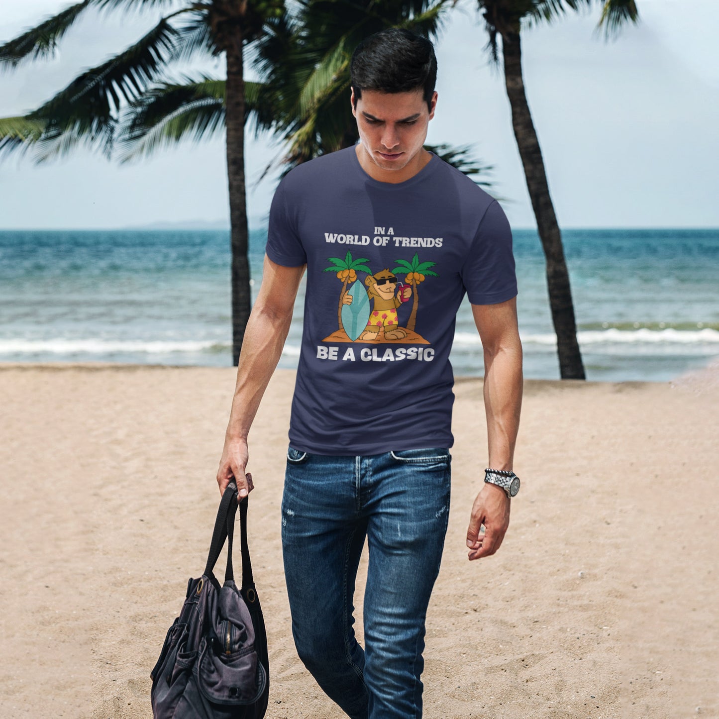 Vintage Style Men Classic Vintage T-shirt