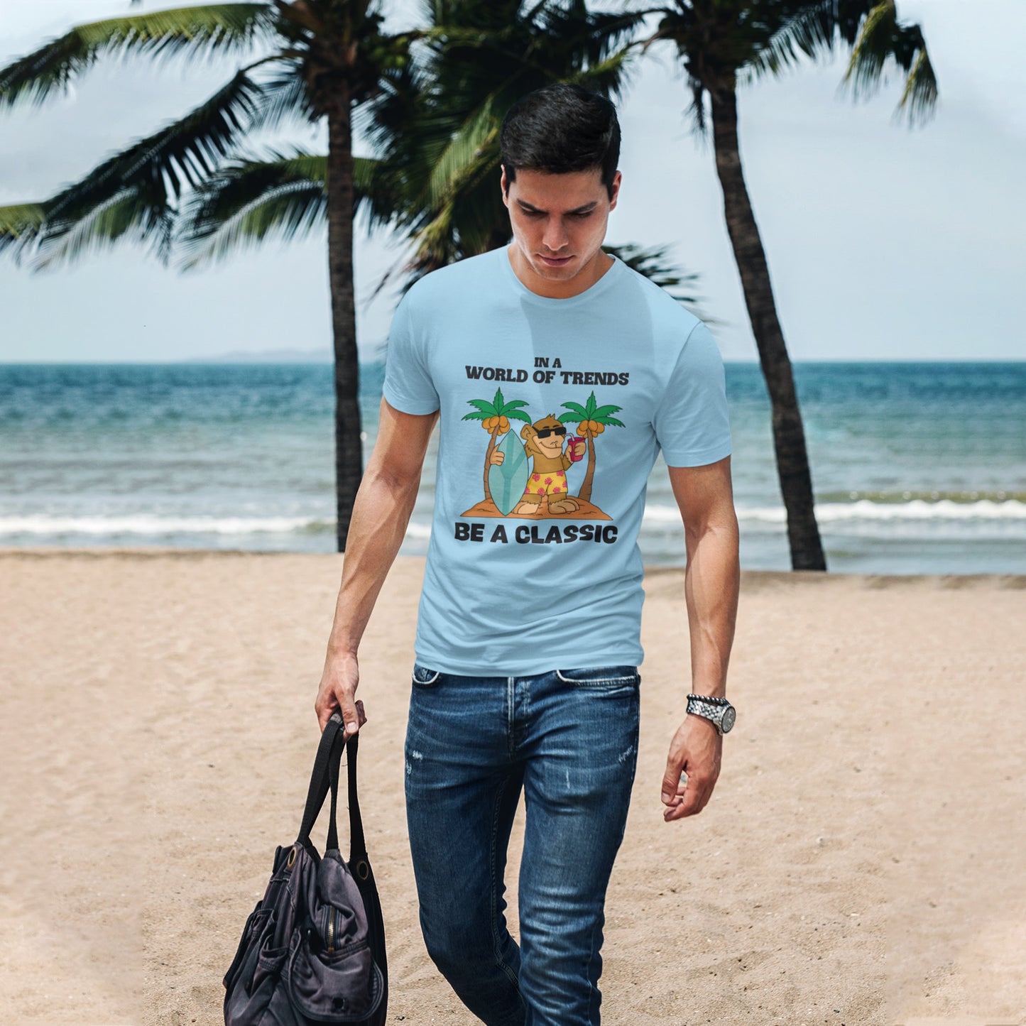 Vintage Style Men Classic Vintage T-shirt