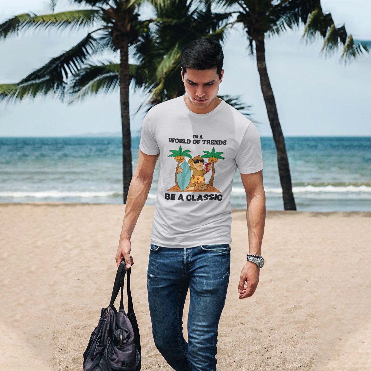 Vintage Style Men Classic Vintage T-shirt