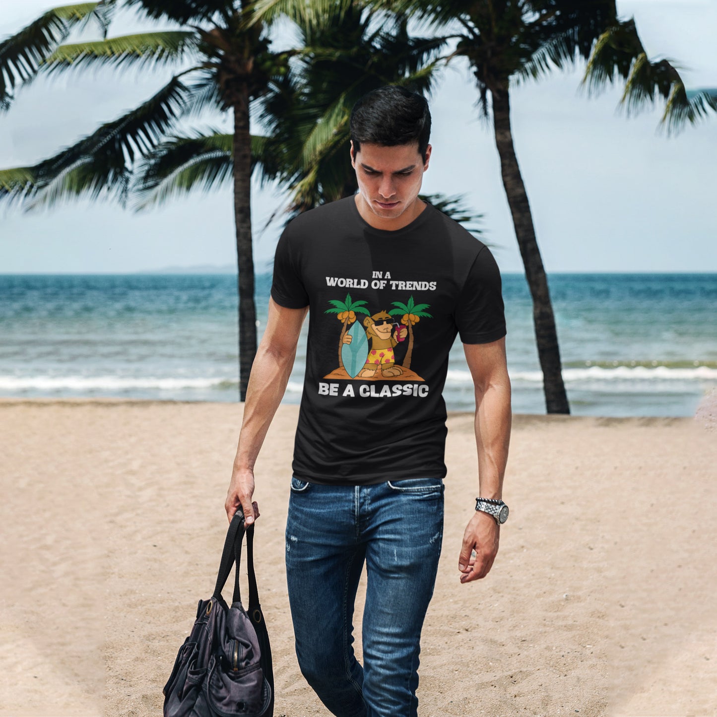Vintage Style Men Classic Vintage T-shirt
