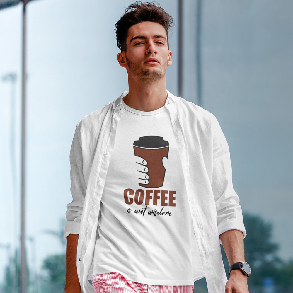 Coffee Is Wet Wisdom Men T-shirt