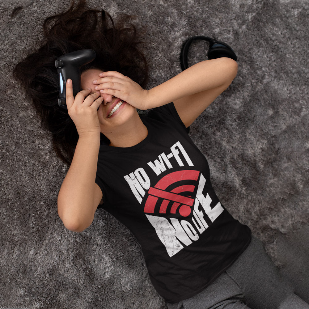 No WiFi No Life gaming humor tee