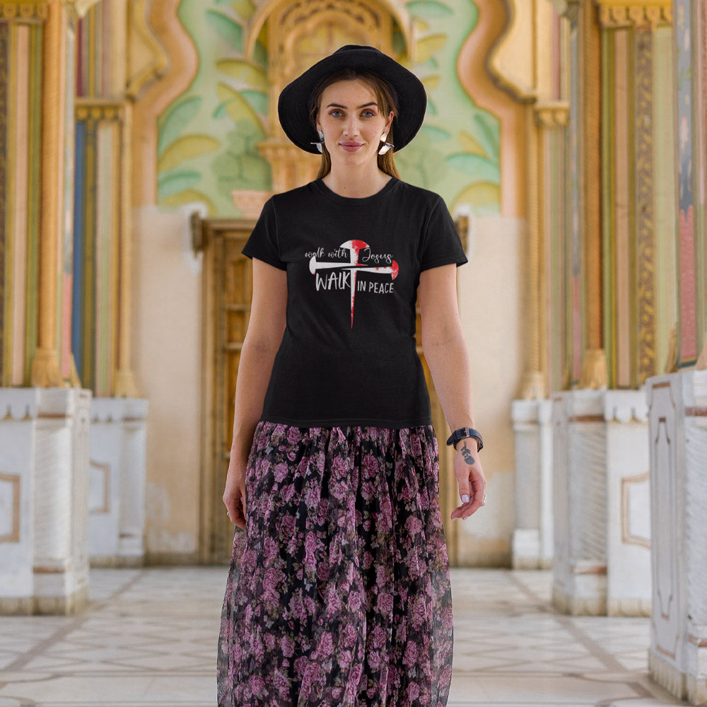 Women’s Faith-Based Jesus Cross Tee