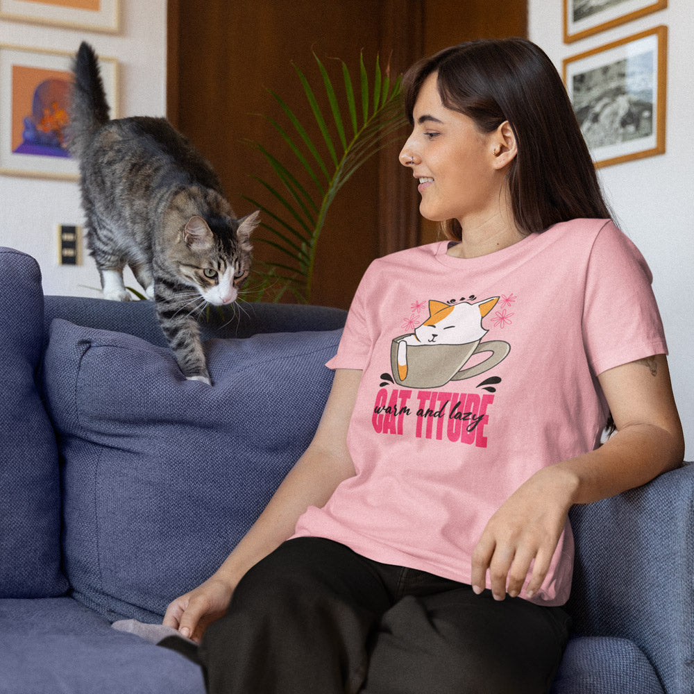 t shirt cat lover for women