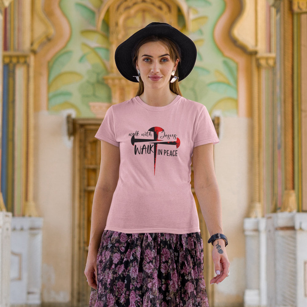 Religious Jesus Cross T-shirt for Women