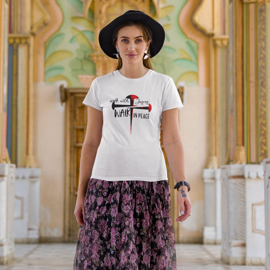 Jesus Cross Painting T-shirt for Women