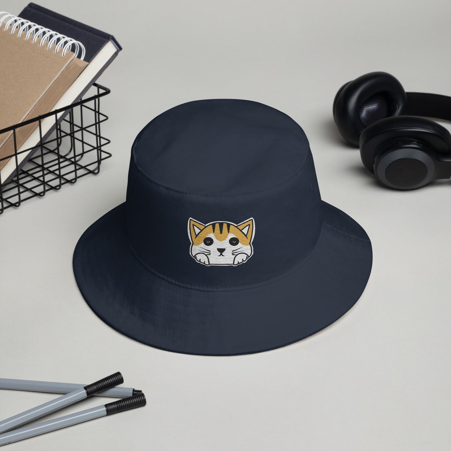 Unisex cat bucket hat