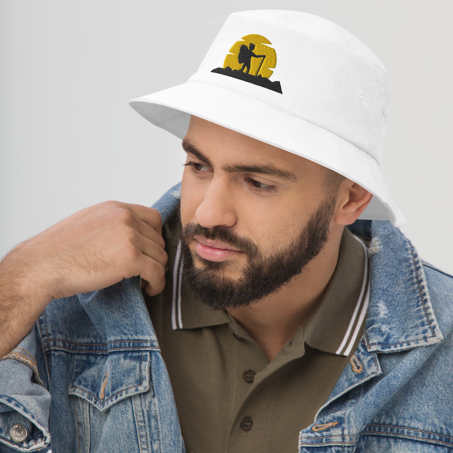 white bucket hats