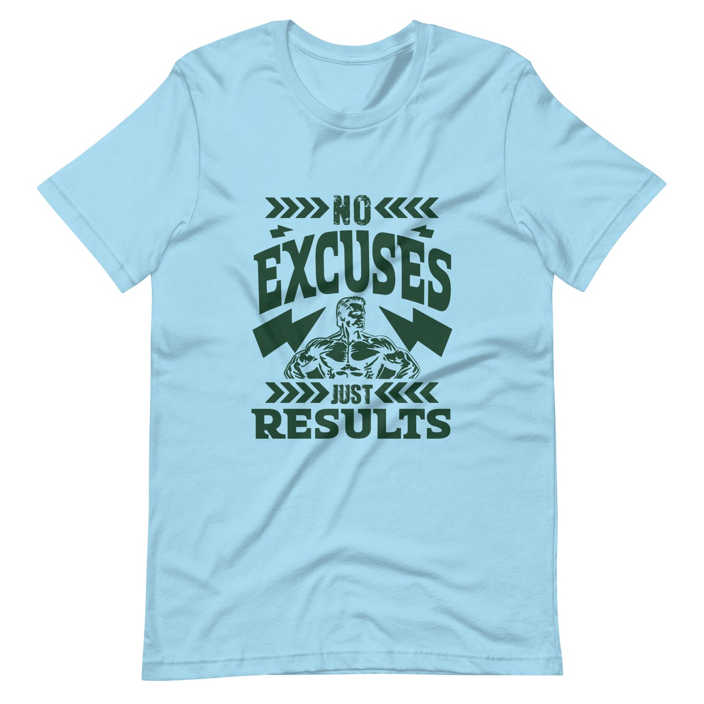 Men's No Excuses Just Results Workout T Shirt