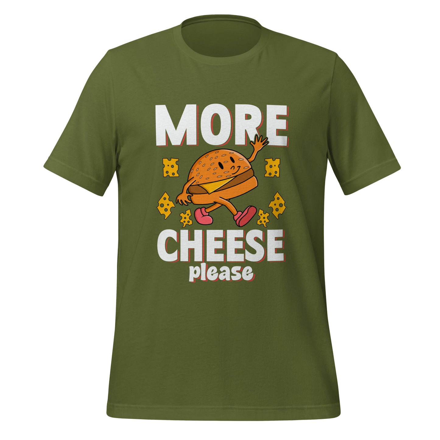 Unisex Foodie T Shirt – Cheese Print