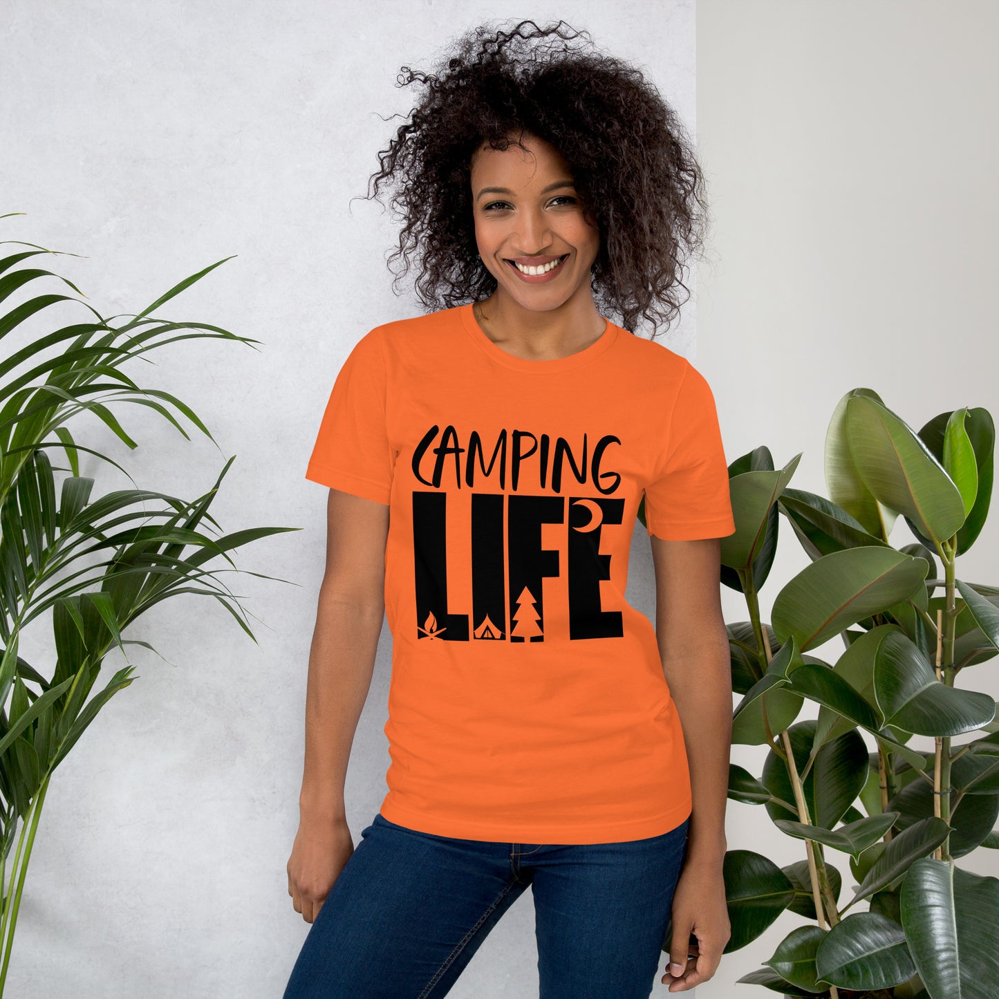 Camping life long sleeve t shirts women
