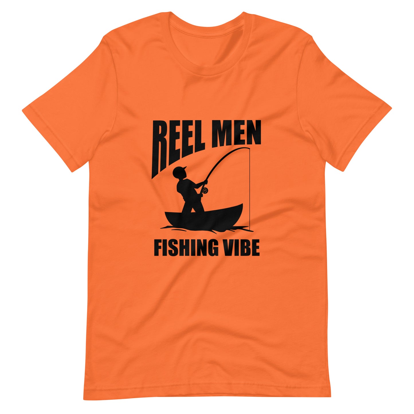 man holding a fish t shirt