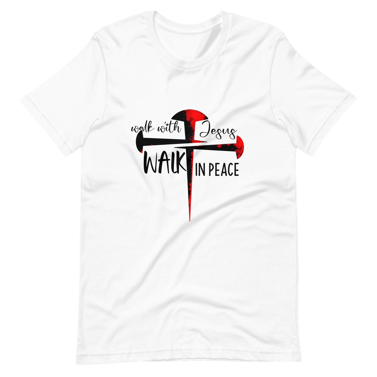 Spiritual Jesus Cross Painting Tee for Women
