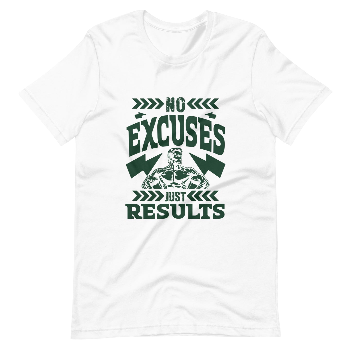 Men's No Excuses Just Results Fitness Tee