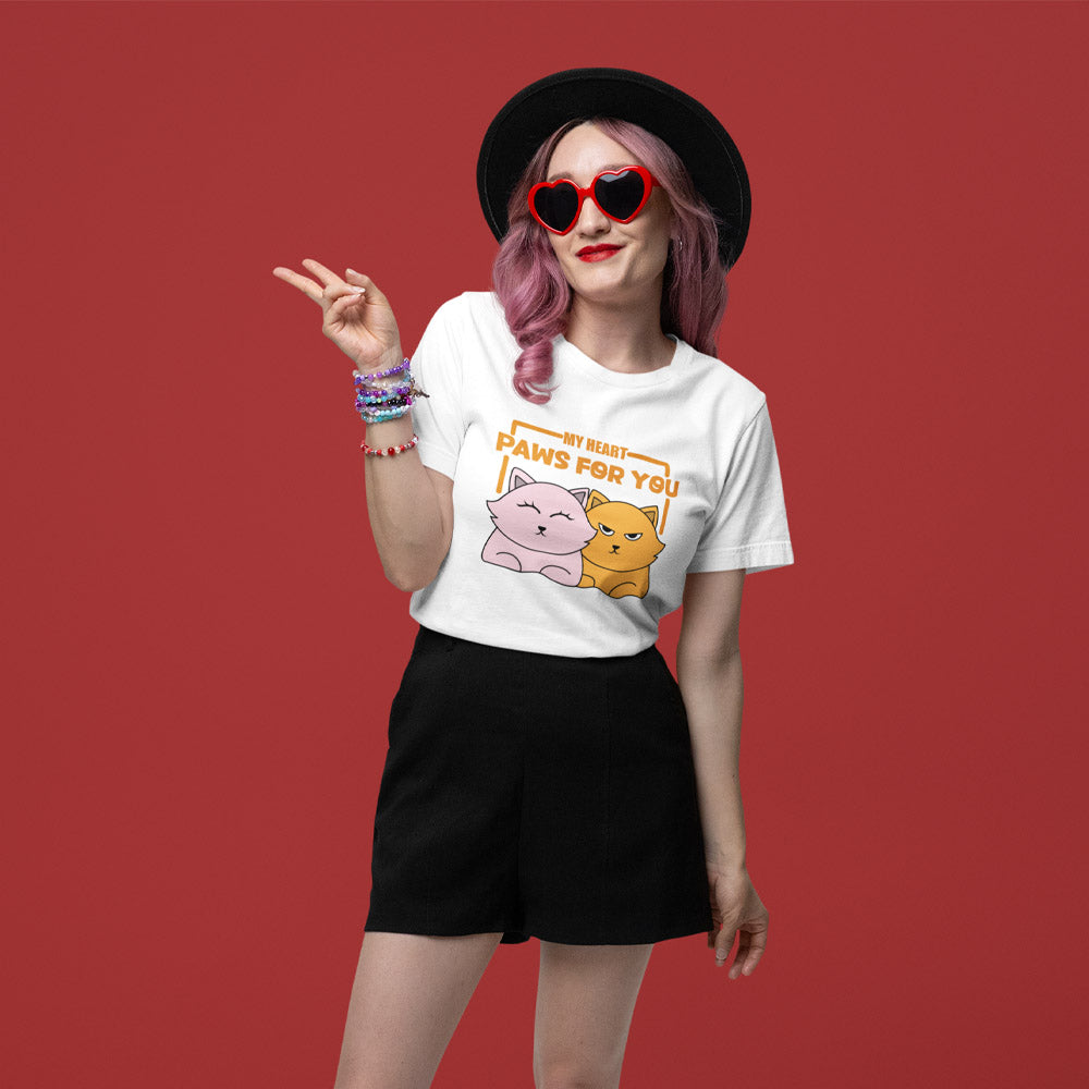 Heart Paws Cat Lover Tee