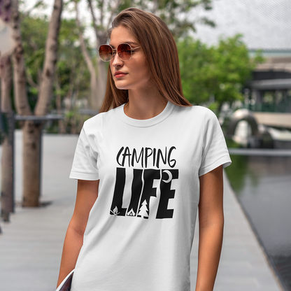 Camping life women's t shirts