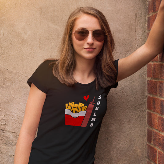 Women junk food t shirts