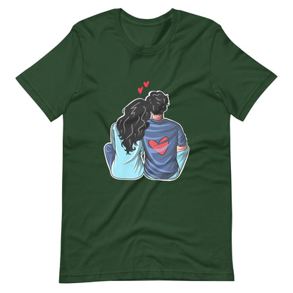 couple pose t shirt