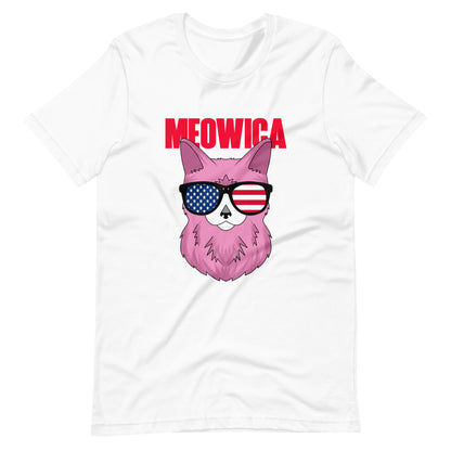 Cat lover USA flag tee